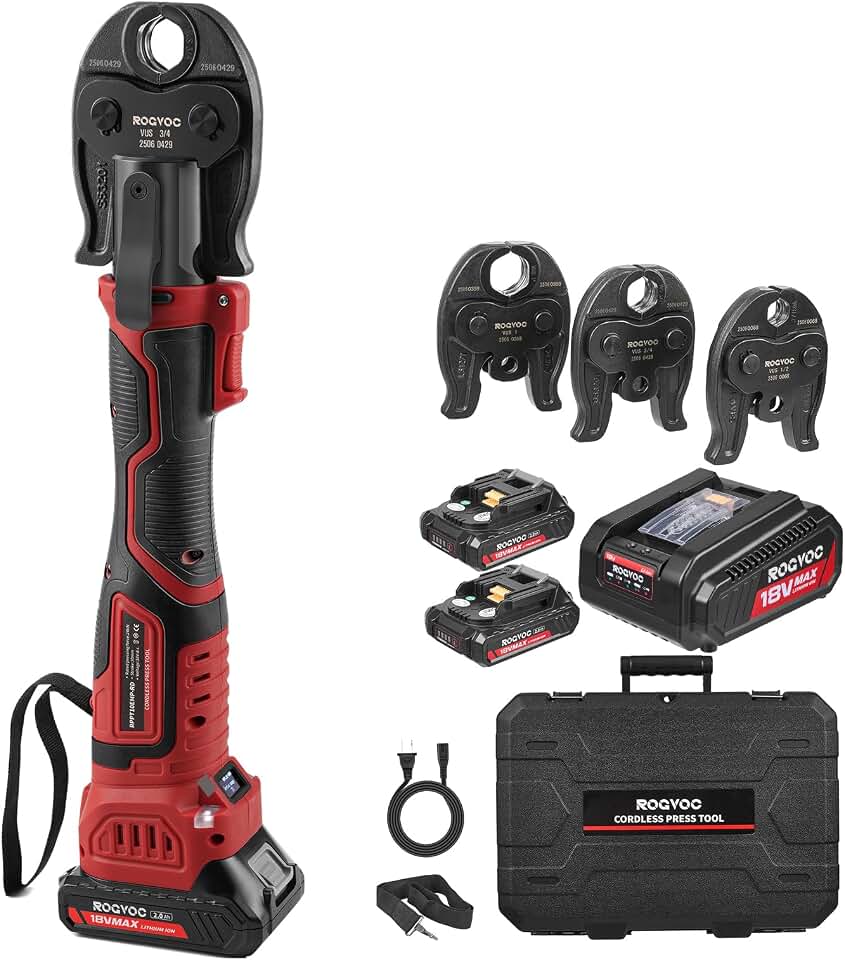 ProPress Tool, 18V Copper Pipe Crimper with 3 VUS Jaws