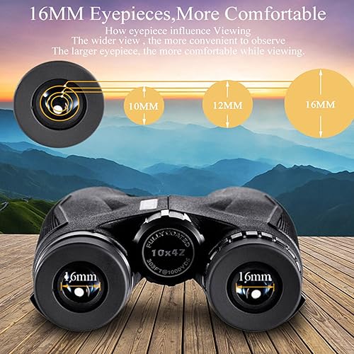 Miniatura 6 de MaGiLL 10x42 Binoculars for Adults, Waterproof Binoculars, Professional Bird Watching Binoculars Travel Star Watching Hunting Concerts Sports