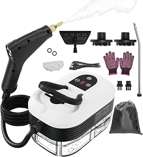 Steam Cleaner for Home, Pressurized Handheld Steam Cleaner, High-Temperature Steamer for Car Detailing, Grout, Couch, Floor Tile, Bathroom, Microwave, Bed Bugs, Windows