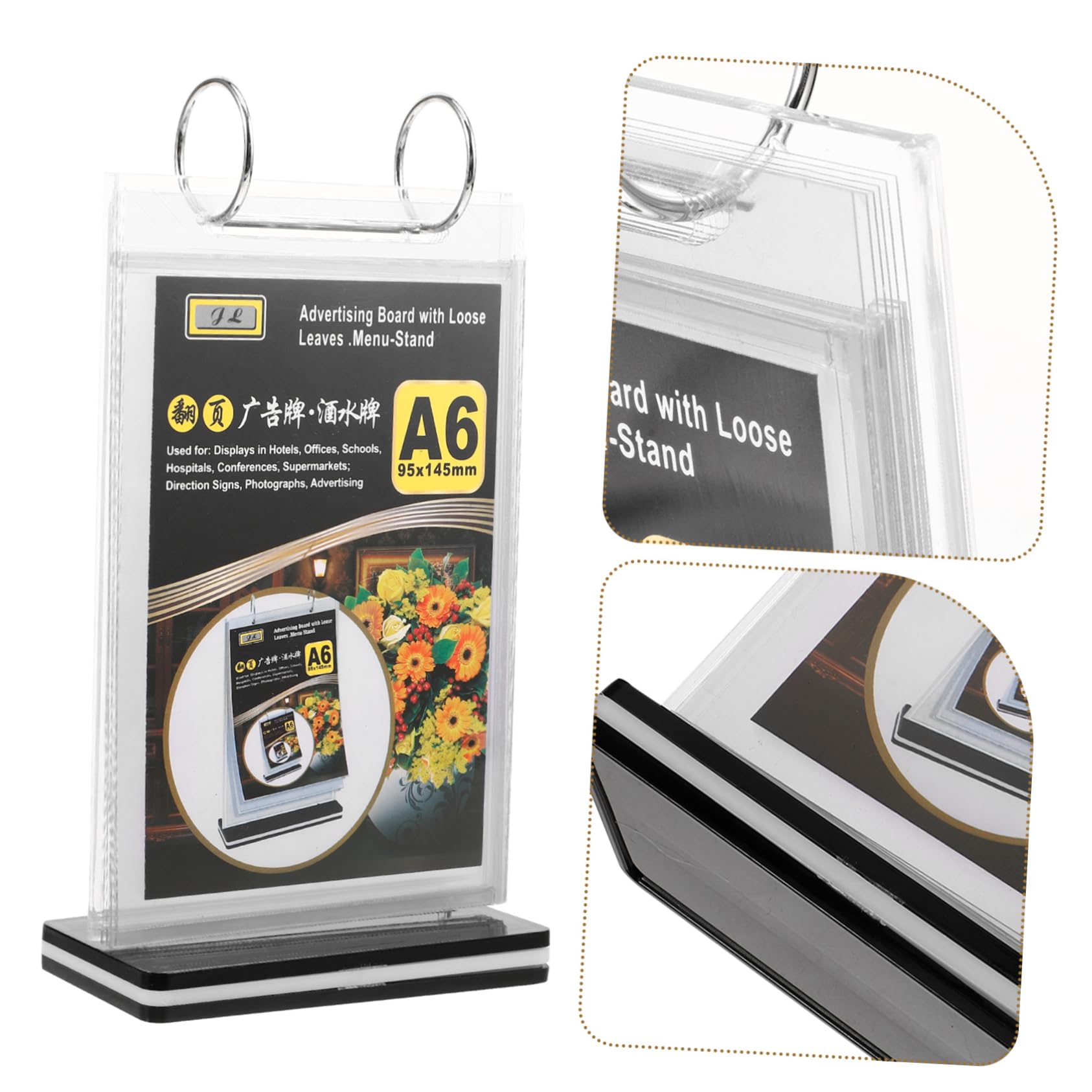 11piezas Soporte De Menú Vertical Para Mesa Exhibidor De Carteles Transparente Base Para Restaurantes y Supermercados