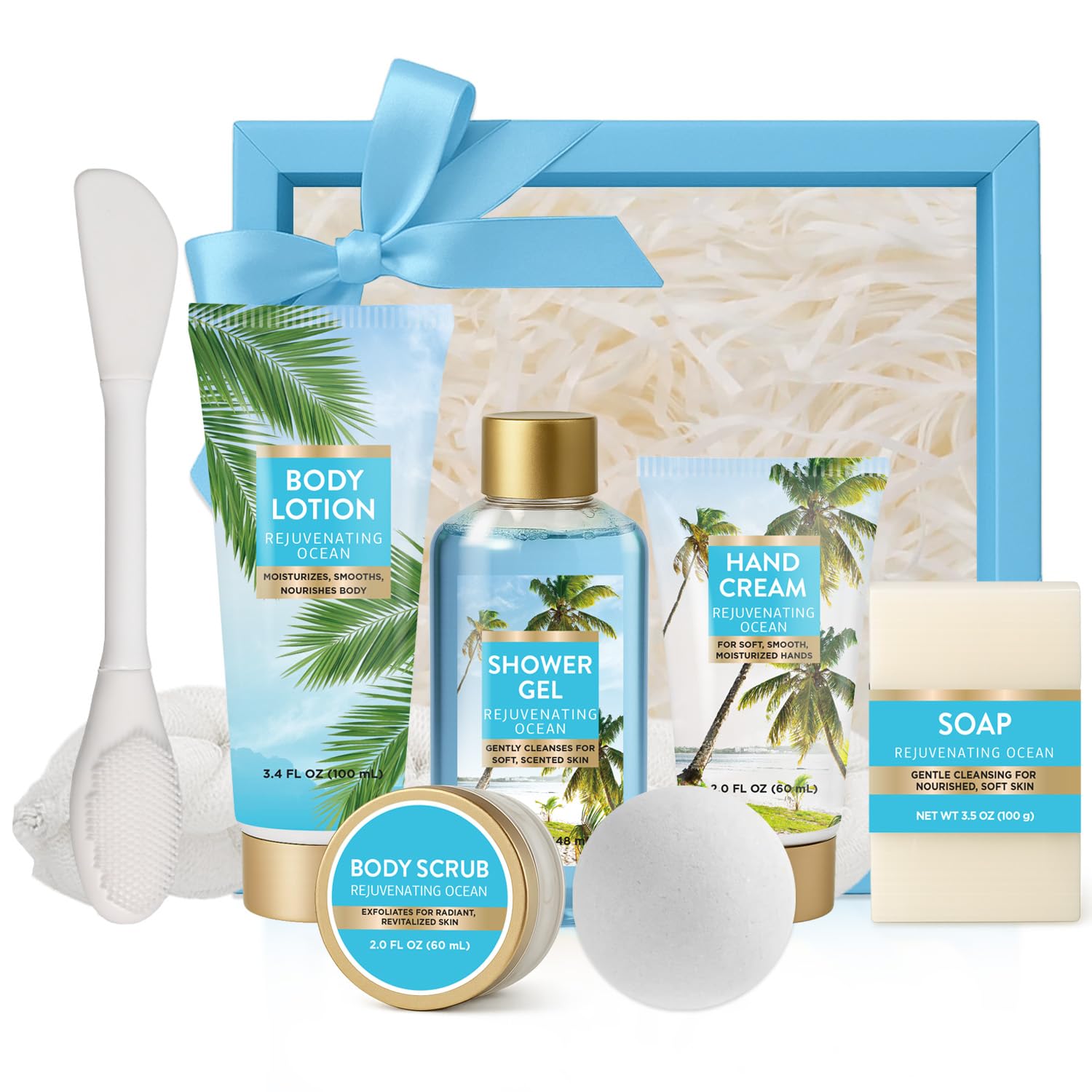 Spa Luxetique Valentines Day Gifts for Women 8pcs Refreshing Ocean Gift Set for Women Bath and Body Works Gift Set Spa Gifts for Womens Get Well Birthday Gifts for Womens Wife Girlfriend Grandma