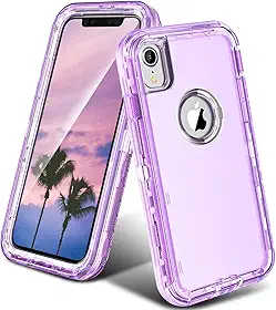 ORIbox Capa compatível com iPhone XR, capa transparente resistente à prova de choque antiqueda