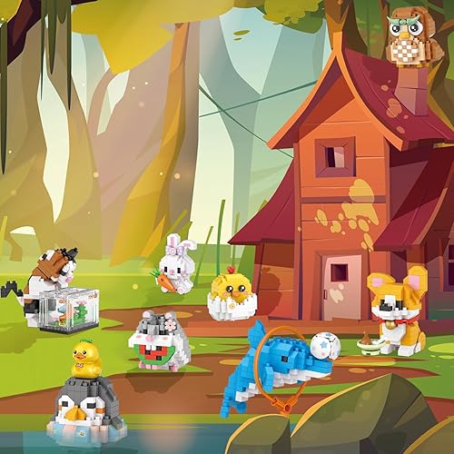 Miniatura 3 de Mini juguetes de construcción de conejo, bloques de construcción de animales lindos, juguete creativo para niños y niñas mayores de 6 años