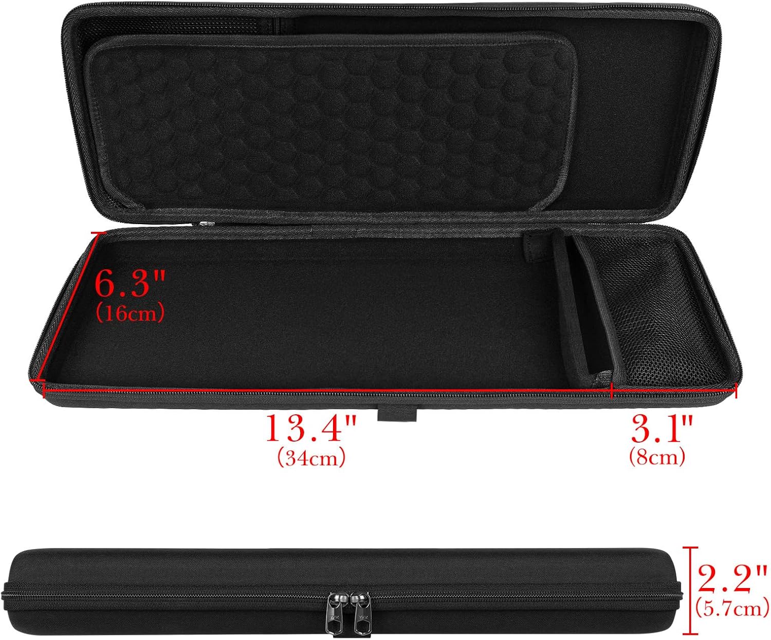 Linkidea Hard Travel Case for Compact 75% Keyboard and Mouse, Computer 84 Key Wireless/Wired Keyboard Carrying Protective Storage Box Bag, Compatible With ASUS ROG Azoth 75% - Image 4