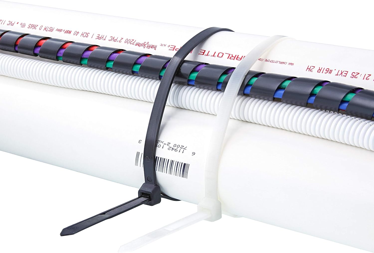 Secure 24 Inch Natural 175 lb Extra Heavy Duty Nylon Cable Tie - 100 Pack