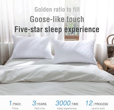 Bed Pillows for Sleeping 2 Pack Queen Size 20 x 30 Inches, Pillow for Side and Back Sleeper, Soft Hotel Collection Gel Pillows Set of 2, Down Alternative Cooling Pillow