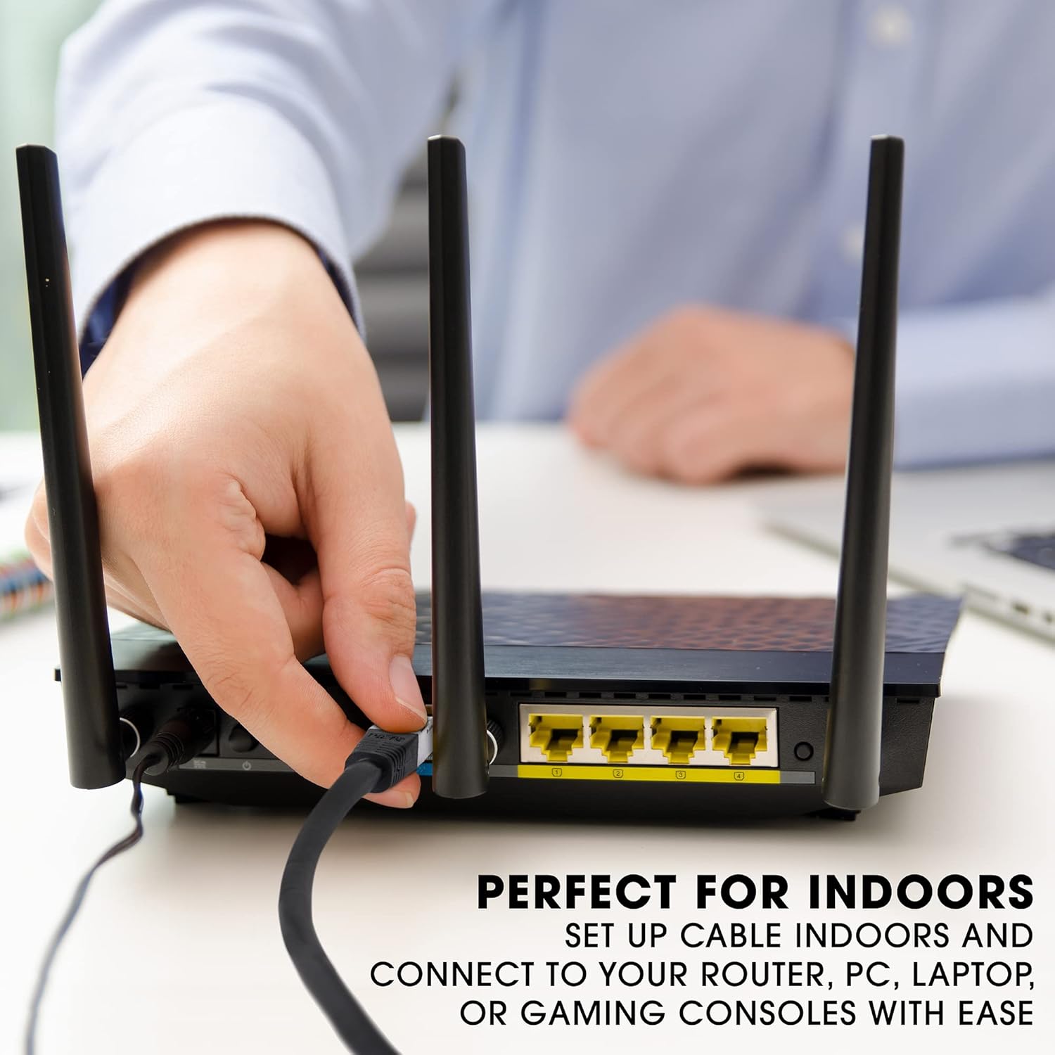 Cat6 Outdoor Cable, 200ft Waterproof Direct Burial 23AWG Bare Copper Cat 6 Ethernet, RJ45 Connectors, FTP Foil Twisted Pair, LAN Internet Network Patch Cord, Shielded, LLDPE Water Proof, UV Resistant : Electronics