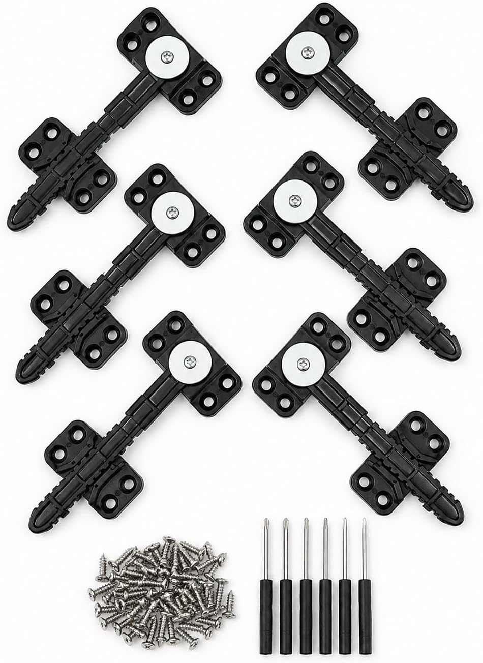 Sofa Connectors Pack of 6 Heavy Duty Sectional Furniture Fasteners with 360 Degree Rotating Design Invisible Interlocking Brackets for Secure Alignment and Stability Home Use