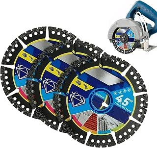 Wood Cutting Saw Disc3 - Pieces Cutting Tile Grinder Cutter, 4.5inch Heavy Duty Cutter Precise Disc for Outdoor Home Repair Plumbing Construction Renovation Workshop Tilework Masonry Demolition