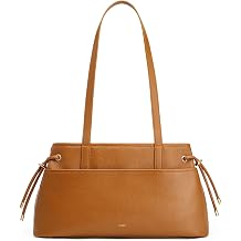 Kattee Genuine Leather Shoulder Bags for Women, Hobo Tote Handbags with Drawstring and Zipper Compartment for Travel