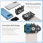 APEXEL 3-in-1 Phone Microscope Lens, PhoneMicro 5 Series 100X/200X/300X Phone Micro Lens for Android/iPhone with LED Light/CPL/Universal Clip, Phone Lens Attachment Mini Pocket Microscope Camera