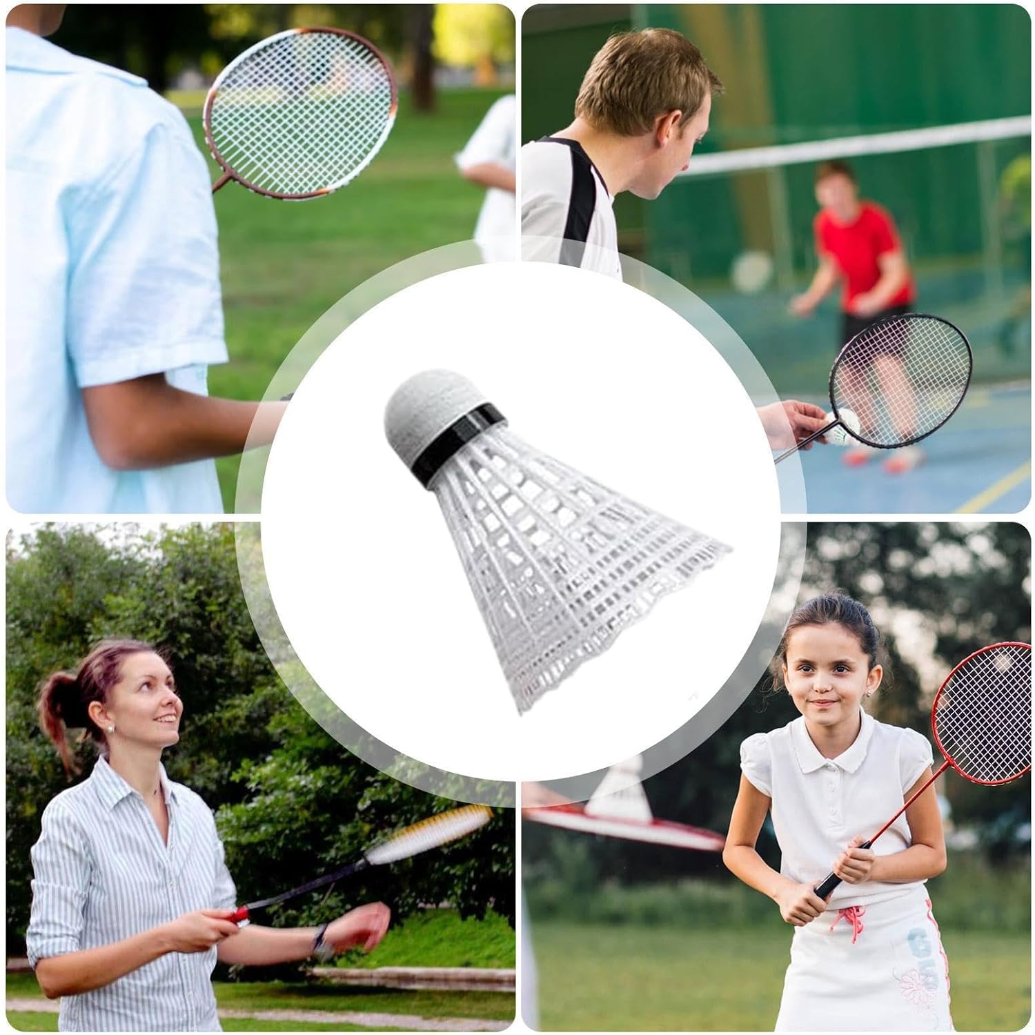 Badminton Ball 12 Pieces Portable Wind-Resistant | Professional Nylon Badminton Balls for Baseball Softball Batting Practice Training Beginners Indoor Outdoor Backyard