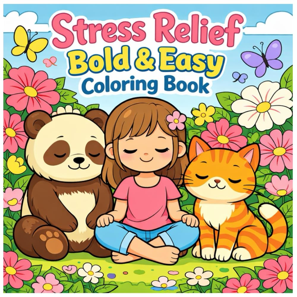 Stress Bold And Easy Coloring Book