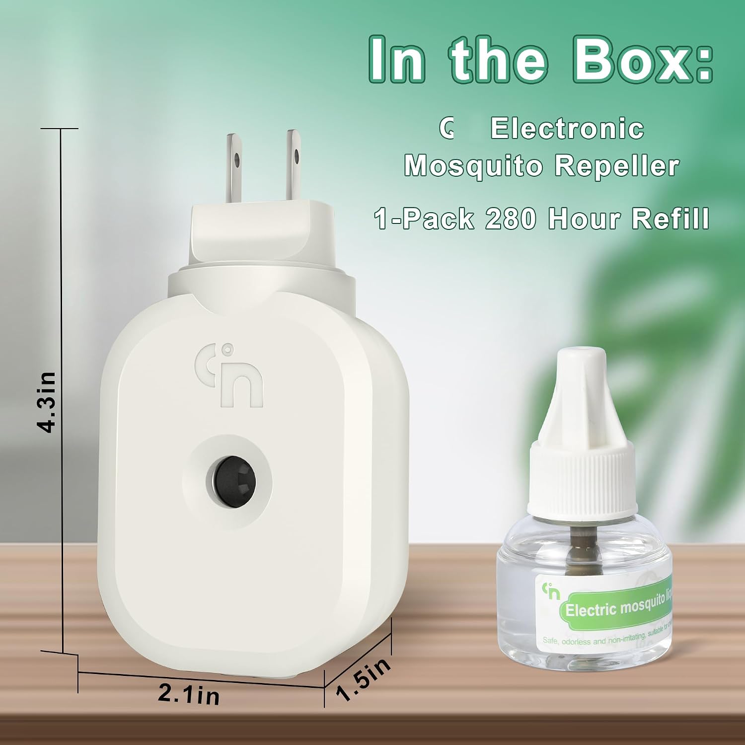 Mosquito Repeller Indoor Use, Electronic Mosquito Repellent Plug in Wall Outlet, Include 1 Pack 280 Hr Refills for Home, Bedroom, Office thumbnail
