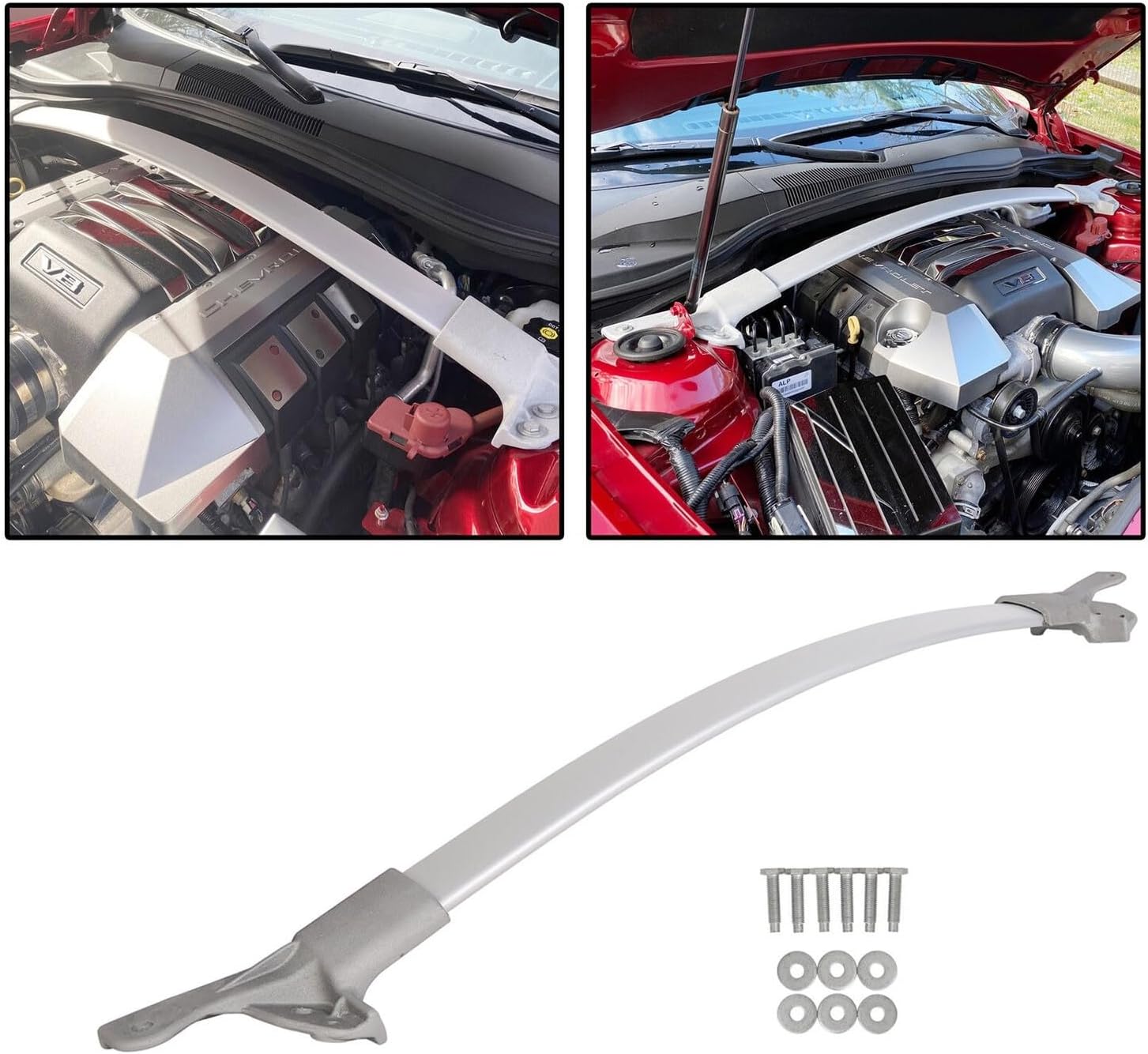 Suitable for Aluminum Strut Tower Brace Kit for 2011-2015 Chevrolet Camaro V6/V8/SS/1LE/Z28 - Direct Replacement for 23120485 & 22756880 - Enhance Stability & Performance