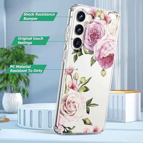 Miniatura 2 de zelaxy Funda compatible con Samsung Galaxy S23, patrones de jardín de flores, TPU suave y flexible, a prueba de golpes, funda protectora floral para