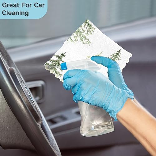 Miniatura 7 de KLL Green Christmas Trees Microfiber Drying Towel Kitchen Cute Flour Sack Tea Towels Kitchen Christmas Kitchen Hand Towels Terry Cloth Dish Towels