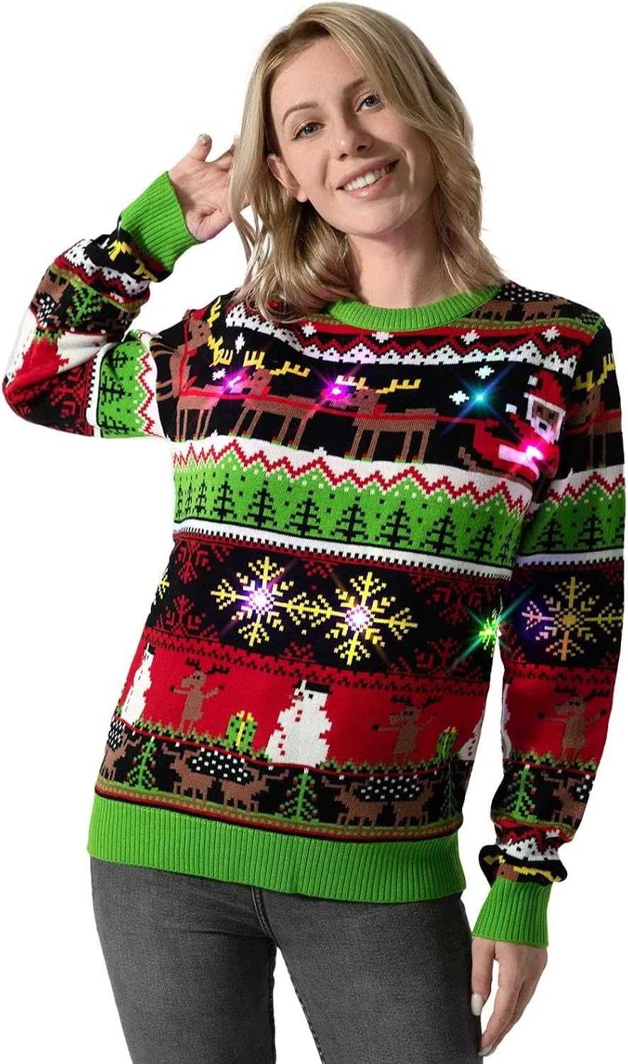 Men‘s Ugly Christmas Sweater Unisex Women`s Funny Novelty Pullover for Xmas Party Festive - Image 2