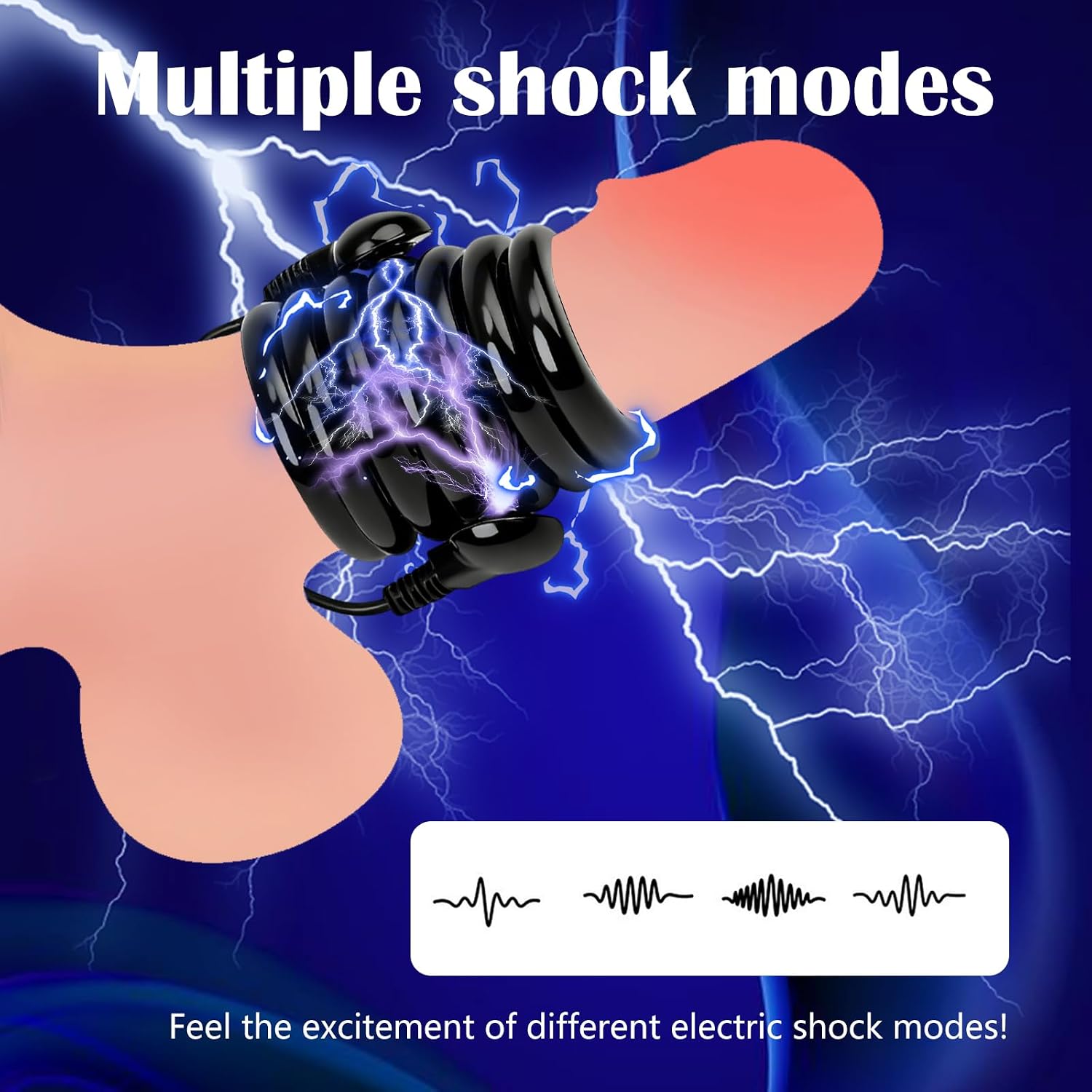 Testicle Crusher CBT, Electric Shock Chastity Cock and Ball Torture Estim for Men Testicle Toys Estim Penis Mens Testicle CBT Toys Mens Chastity Device for Electro Sex Male BDSM Toys Penis Stimulator