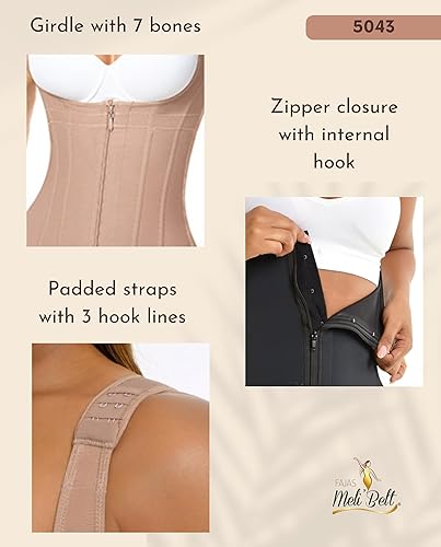 Miniatura 4 de FAJAS MELI'BELT 50445043 Chaleco 7 Huesos Faja Chaleco Colombiano Alta Compresión