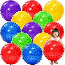 Jerify 12 Pcs Knobby Balls Spiky Sensory Bouncy Balls Bulk,Bright Color