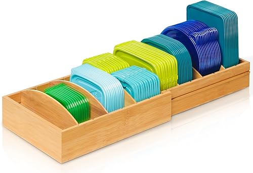 Miniatura 6 de Organizador de tapa grande para gabinete, organizador de contenedores de almacenamiento de alimentos expandible de 13 a 27 pulgadas para despensa de