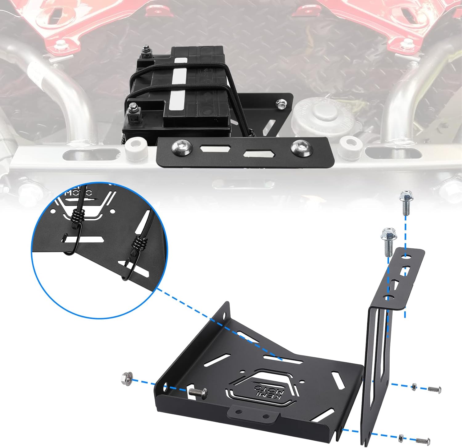 KEMIMOTO Battery Tray Compatible with Talon 2nd Battery Kit Underhood Compatible with Talon 1000R / 1000X / 1000X-4 2019-2026
