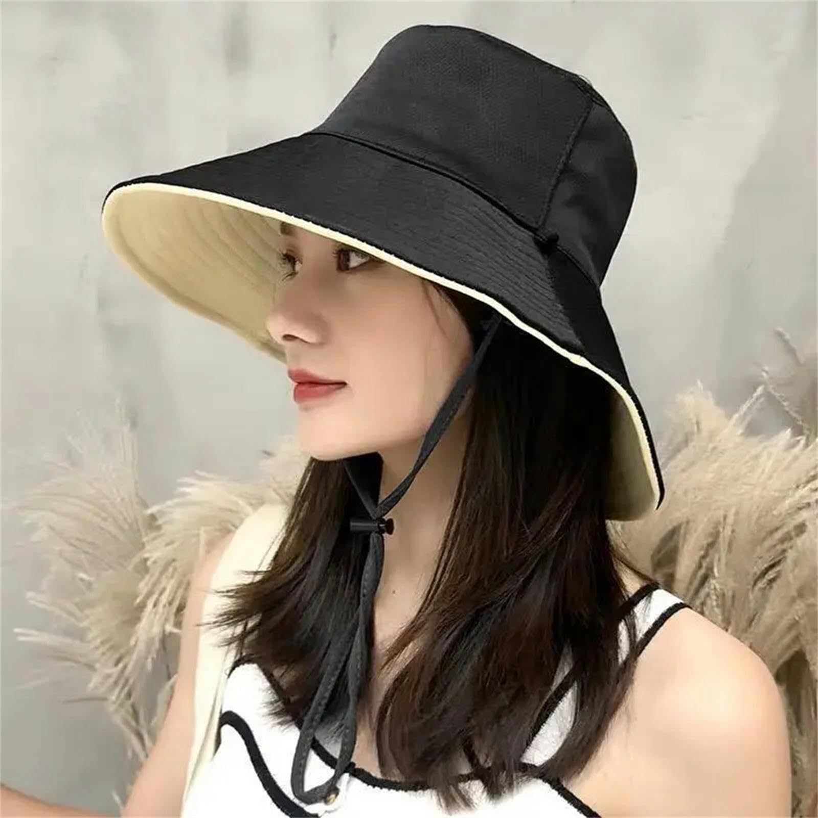 Cappello Uomo Cappello A Doppia Facciale Pieghevole per Donne Cappelli da Pesca al Cappello da Sole Estate