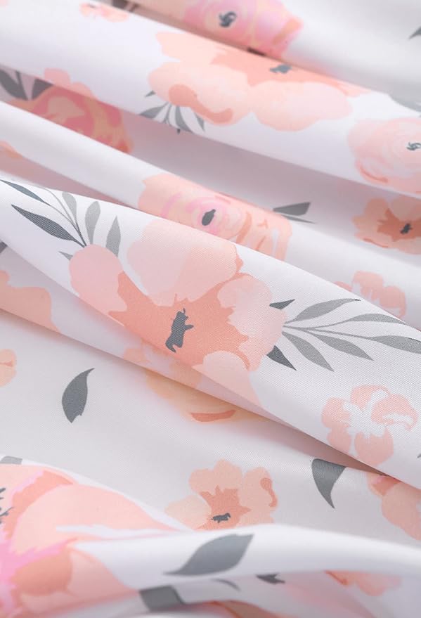 Designed with a safe fit in mind, this crib bedding set measures 28" x 52" with a 14" drop, fitting perfectly on all standard cribs and most toddler beds. The 15" length of the ruffled crib skirt provides a discreet storage space under the crib, while the 4 split corners make placement around crib posts easy and hassle-free. 