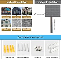Vista 7 de Toldo invisible para puerta delantera, toldo para exteriores, toldo transparente para jardín, patio, toldo de entrada, cubierta de policarbonato