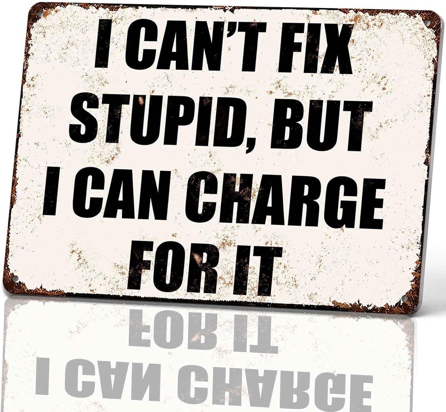 I Can t Fix Stupid But Charge For It Metal Sign 8 x 12 Inch