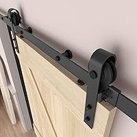 Vista 8 de Kit de herrajes para puerta de granero de 5 pies, juego de herrajes modulares resistentes para puertas interiores y exteriores