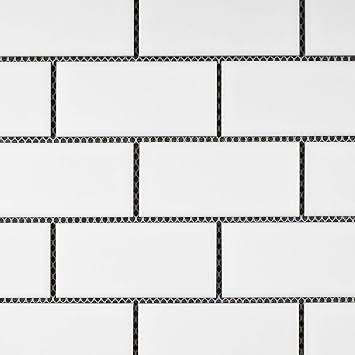 BT-PM16 2x4 White Porcelain Brick Floor and Wall Tile Mosaic Tile (Matt Finish) 11-3/4 in. x 11-1/4 in. x 6mm 1 Sheet0.92 sqt (1 Box (11 Sheets))
