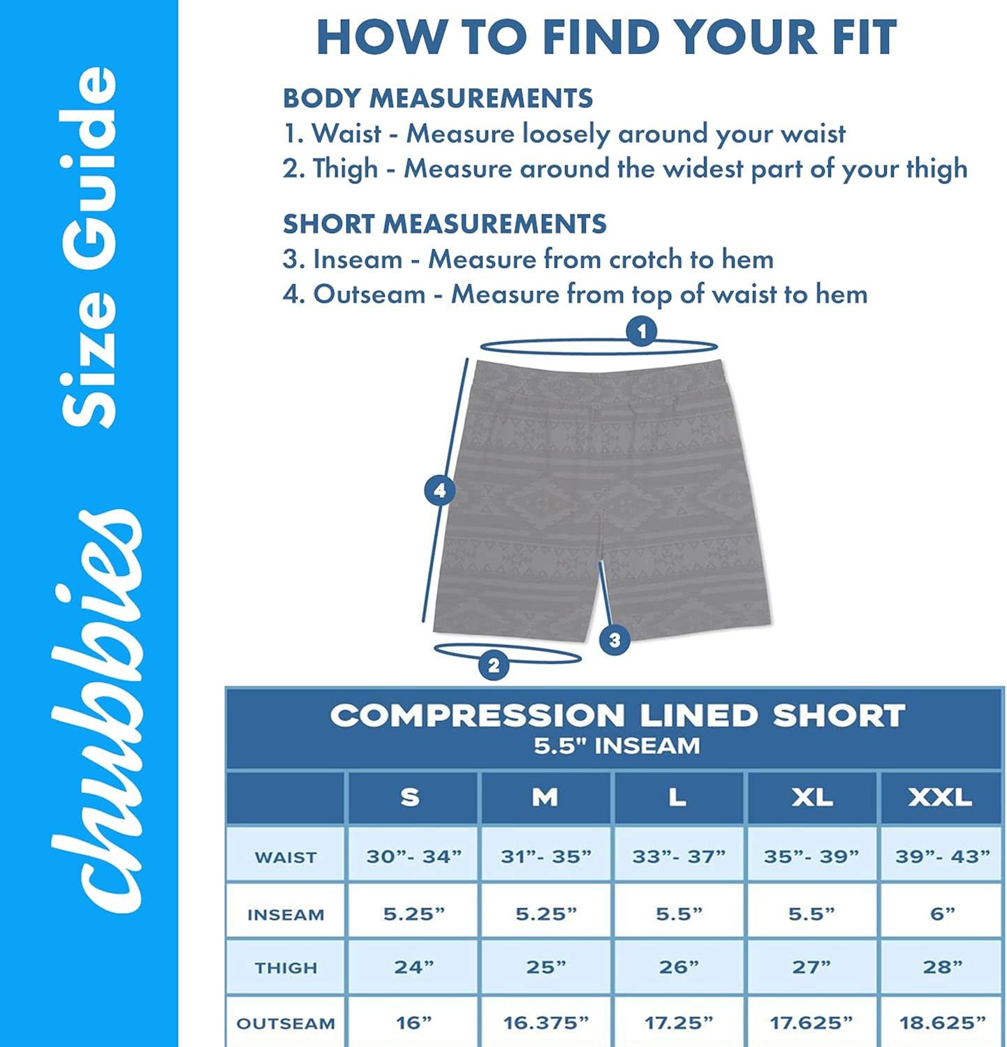 Chubbies Men's Compression Lined 