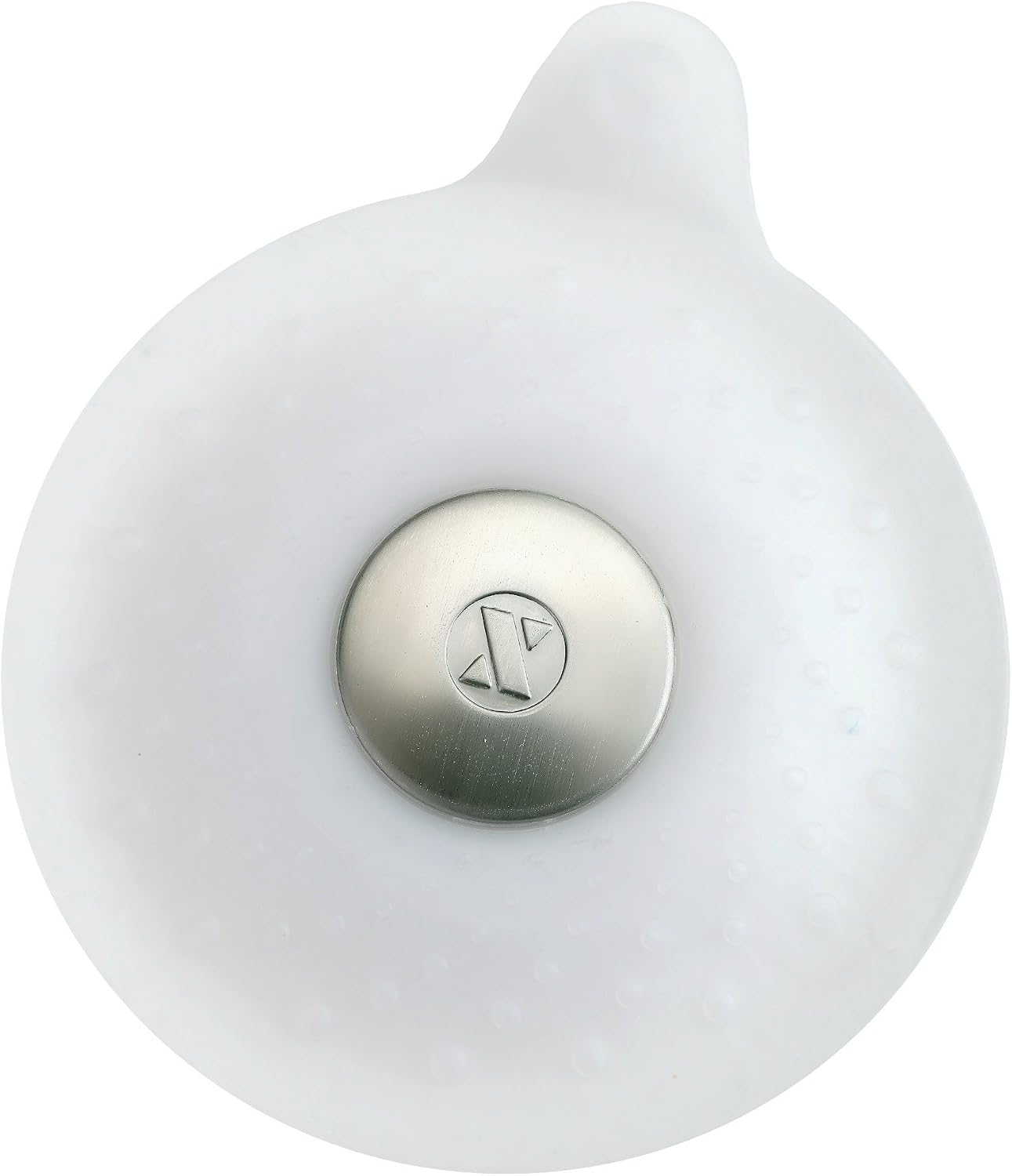 SlipX Solutions White Pearl Drain Stopper Fits Over Drains to Prevent Leaks (Covers Standard Tub & Sink Drains, Silicone & Stainless Steel)