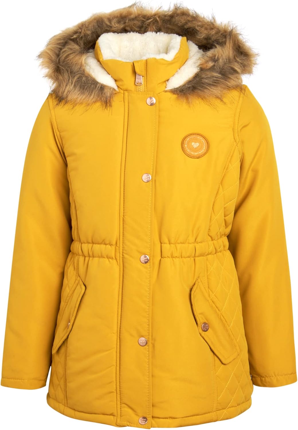 Limited Too Girls' Winter Coat - Microfiber Suede Sherpa Fleece Lined Anorak Jacket with Faux-Fur Trim Hood