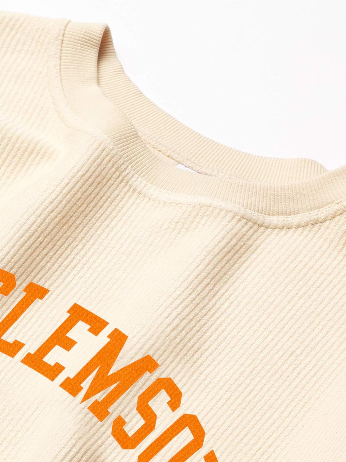 chicka-d Women's Corded Crew, Natural, Large - Image 4