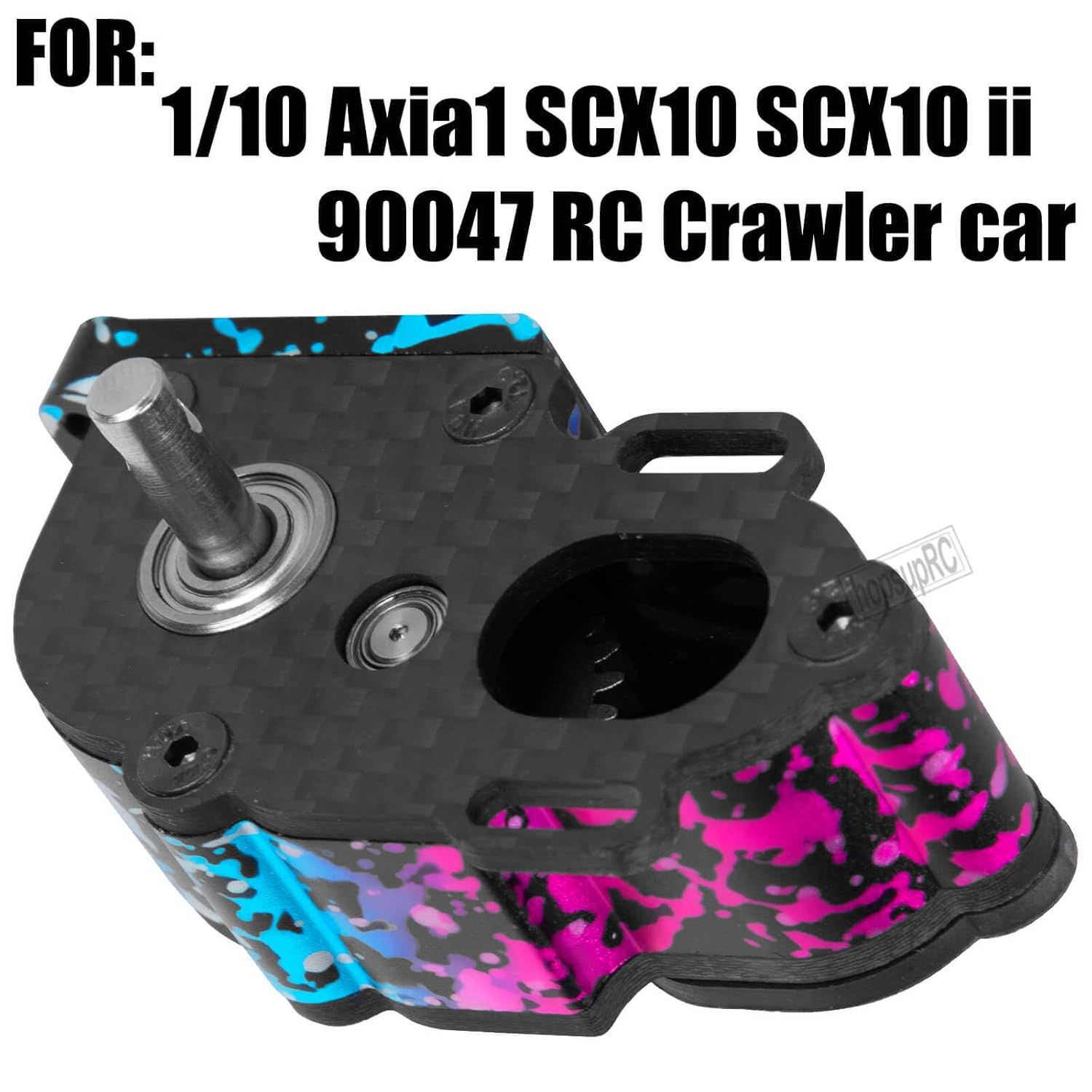 LCG Middle Transmission Gearbox Upgrades Part for 1/10 RC Crawler car Axia1 SCX10 SCX10 ii 90047 Wraith,Aluminum Center Transmission Gearbox Hops up,Colour