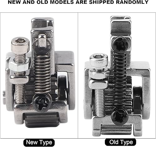 Miniatura 2 de Oumefar Prensatelas ajustables con ruedas para máquina de coser Pie de rodillo para cuero Tela gruesa de tela de acero inoxidable Pies prensatelas