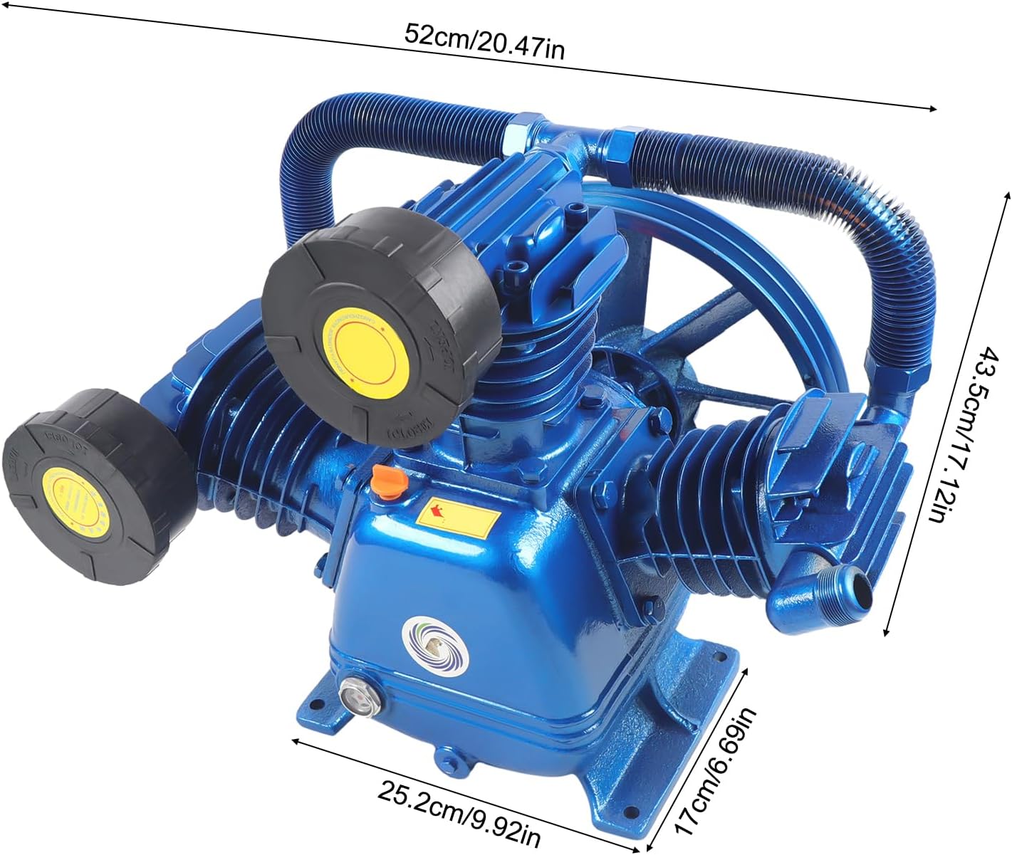 175PSI 10HP Cylinder Air Compressor Pump Head Low Energy Consumption Air Compressor Pump Motor Air Tool Universal Low Noise