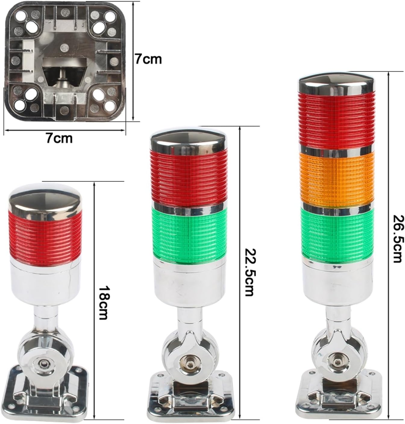 多層スタック アラームライト DC 12V 24V AC 110V 220V 産業用多層スタックライト LED信号アラーム注意(1