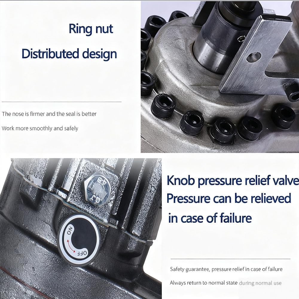 Angle Steel Punching Tool, Hydraulic Hole Puncher, Electric Punching Machine for Steel, Iron, Aluminum,Copper Plates, Channel Steel, Punches Angle Steel 4-6# and Channel Steel 10#, with 5 Dies