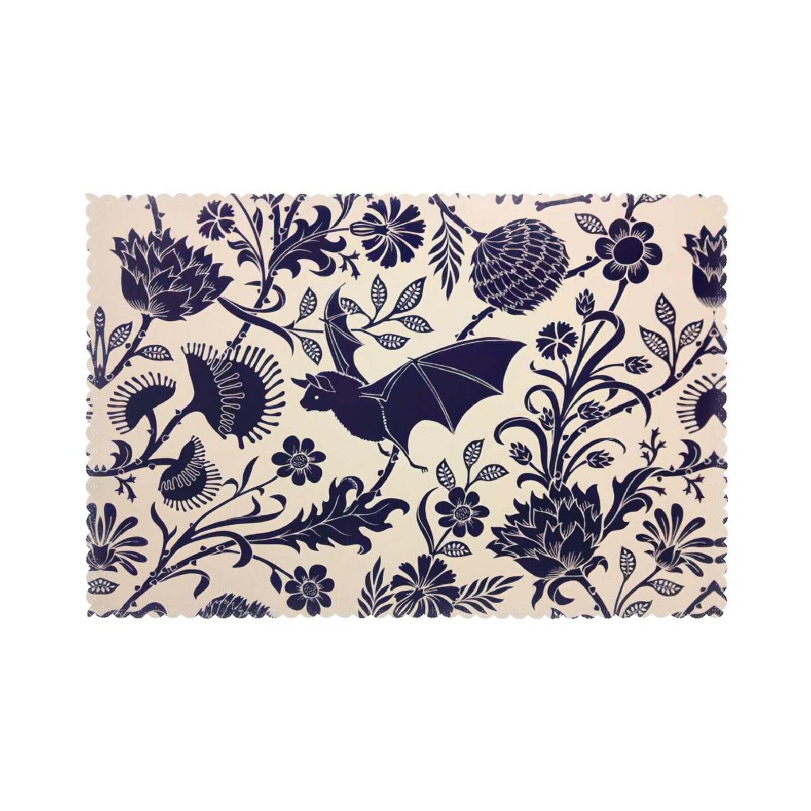 Sets de table de Noël chauve-souris thermorésistants et lavables pour protéger votre mobilier