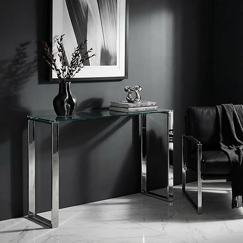 Miniatura 22 de Cortesi Home Remi - Mesa de centro de cristal contemporánea con acabado cromado