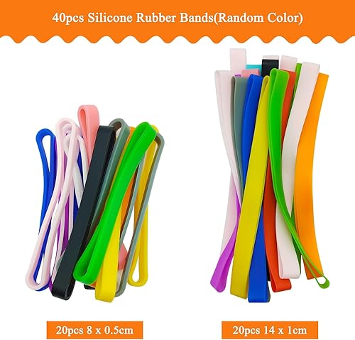 Miniatura 2 de 40 bandas de goma de silicona de varios colores, bandas elásticas de goma para libros, tarjetas de cartera, cajas de cocina, suministros de oficina,