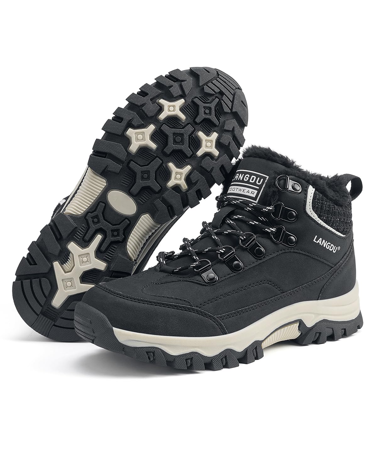 LANGDU Stivali Donna Invernali Stivaletti da Neve Scarpe Inverno 37-42EU