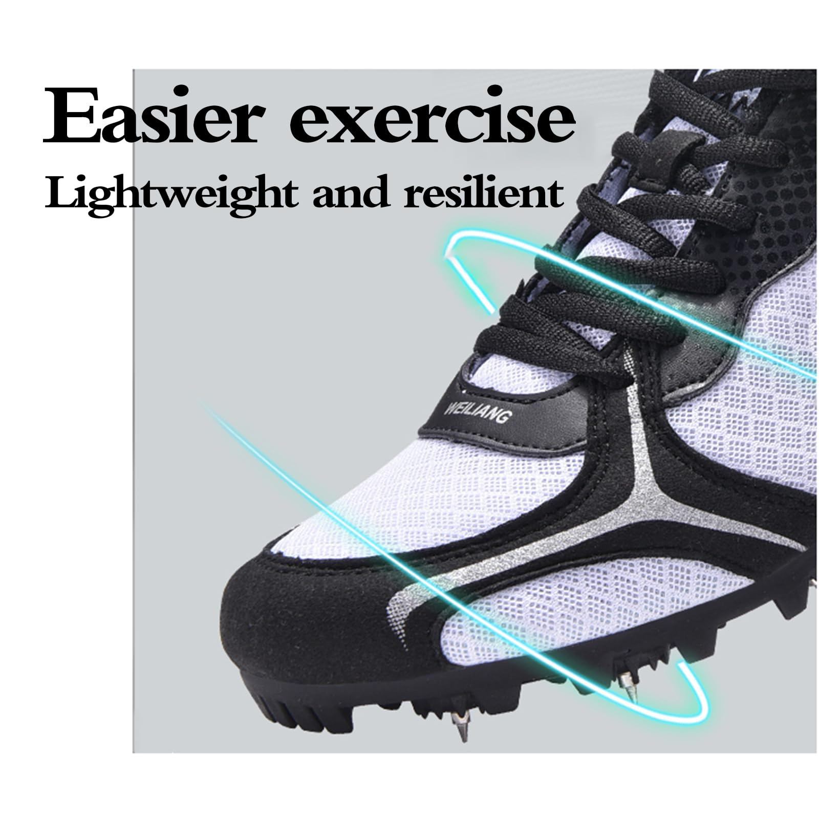 Zapatillas De Clavos Atletismo Unisex,Zapatillas Clavos Atletismo,Zapatillas Deporte Atletismo con Clavos,Desgaste,Soporte Estable,para Deportes De Atletismo