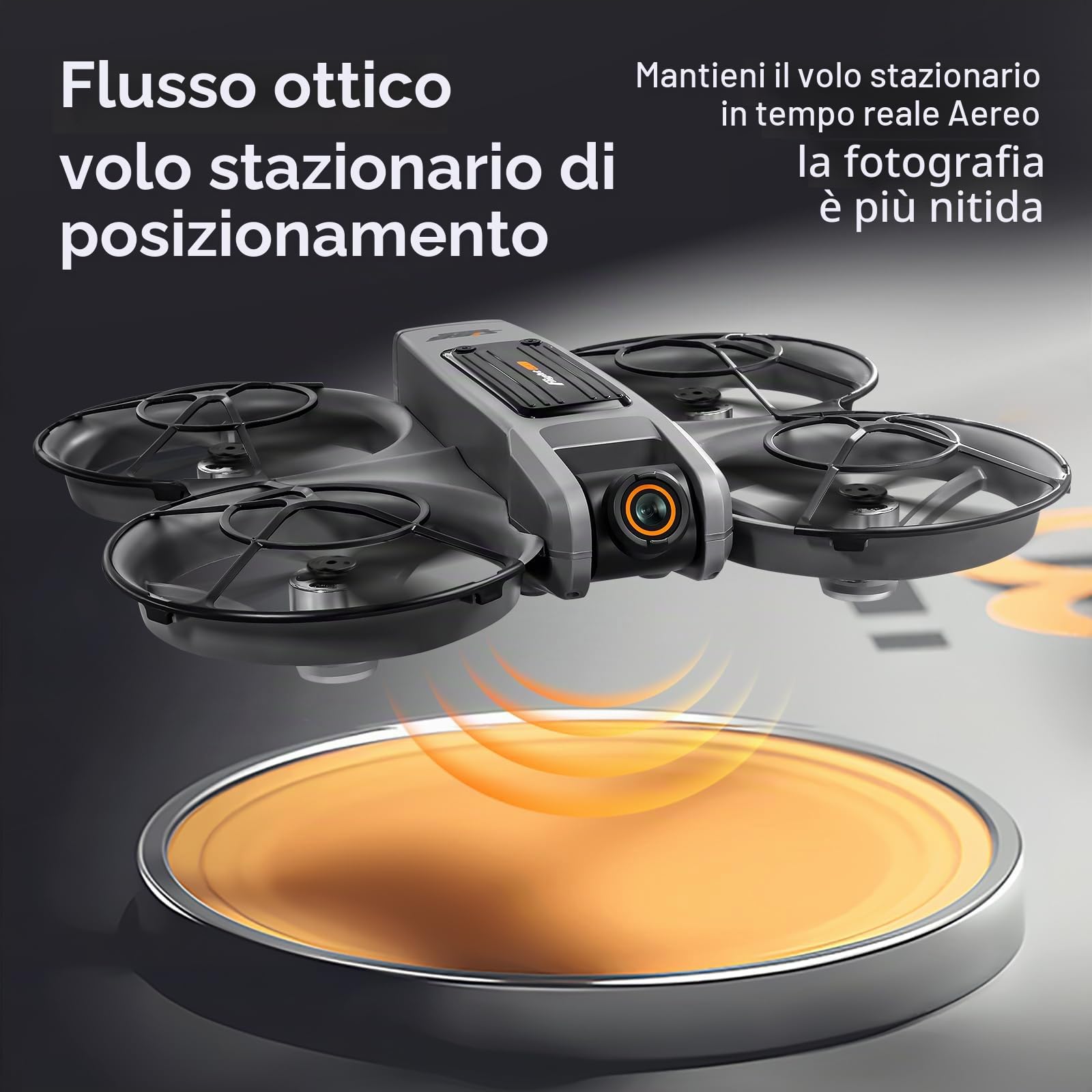 OBEST Mini Drone con Fotocamera per Bambini e Principianti, 4.5 inch Telecomando LCD, Giocattolo Volante con Luce Notturna a LED, Fotocamera Regolabile a 90°, con Scheda SD, 2 Batterie