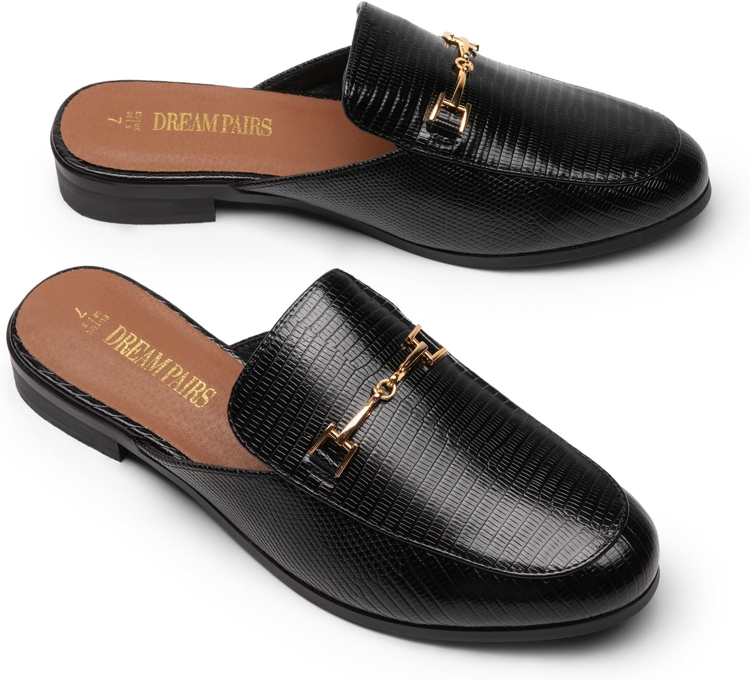 DREAM PAIRS Mules for Women Flats Comfortable Buckle Mules Slip on Slides Backless Loafers Shoes - Image 4