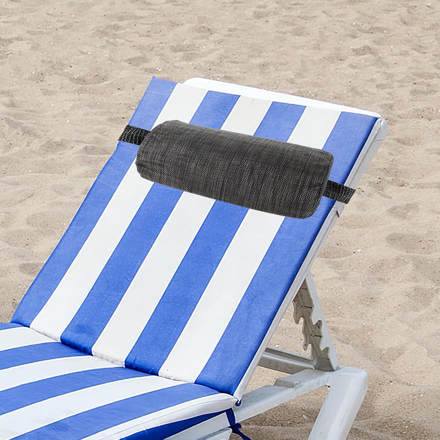 Cabilock Lightweight and Portable Lounge Chair Headrest Pillow for Outdoor Recliners and Beach Chairs, Versatile Cloth Head Pillow with Elastic Strap for Travel and Camping Comfort